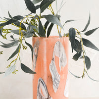 2: Vase with eucalyptus.