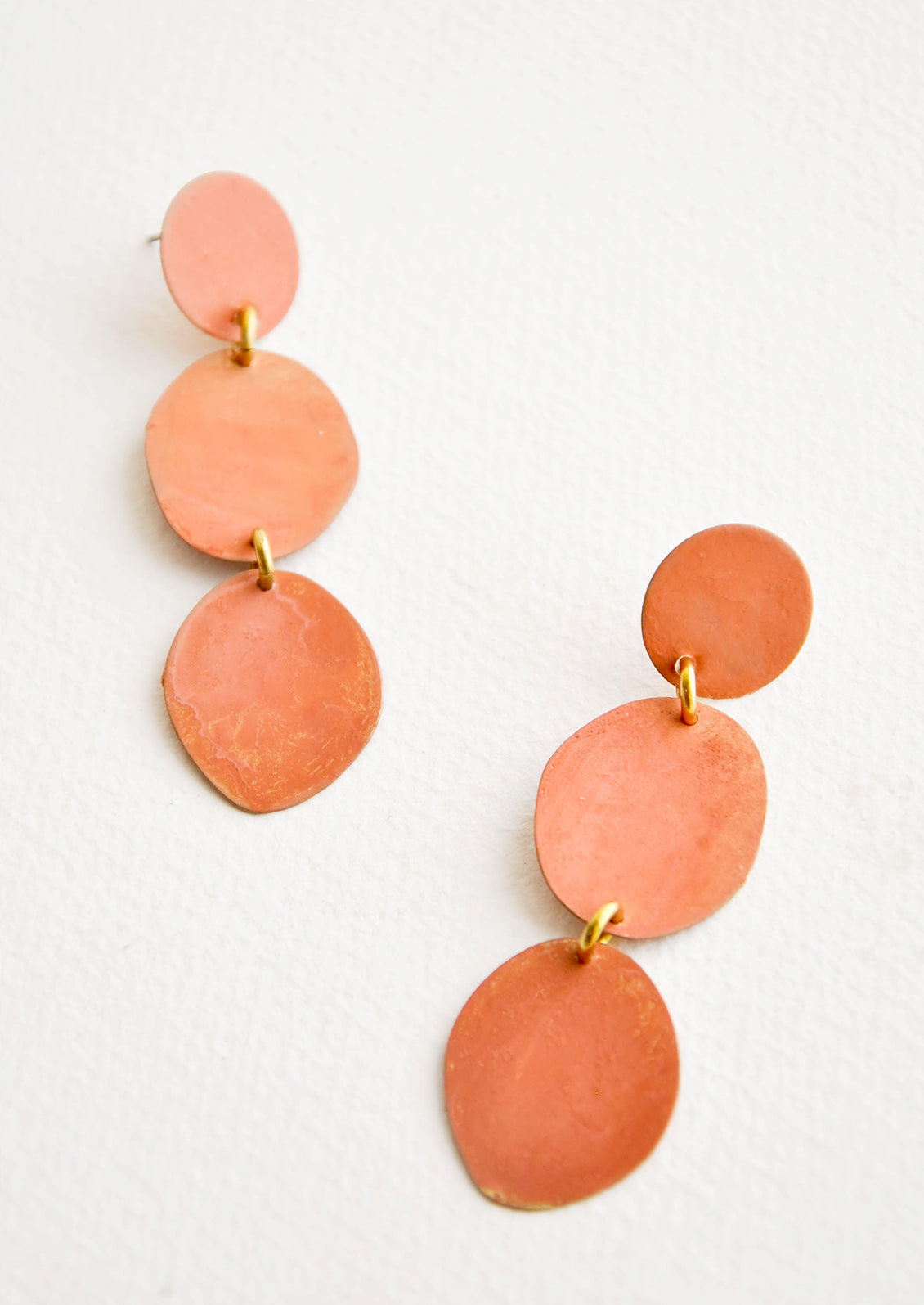 Pebbles Earrings in Dark Peach - LEIF