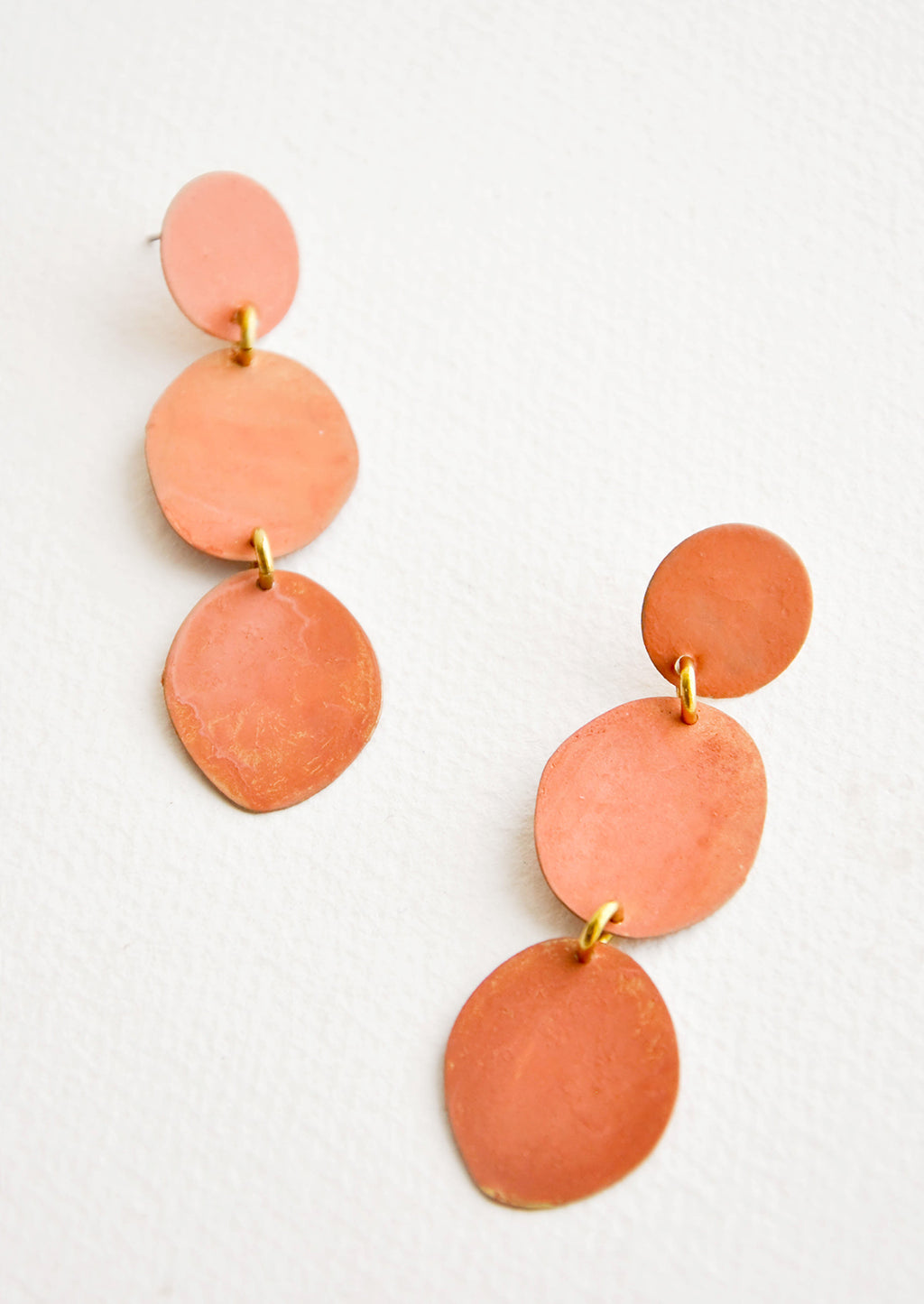 Dark Peach: Pebbles Earrings in Dark Peach - LEIF