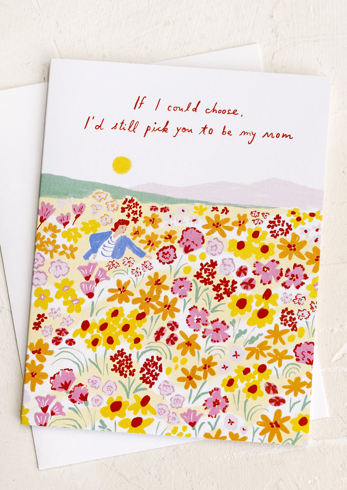 1: Illustrated mother's day card