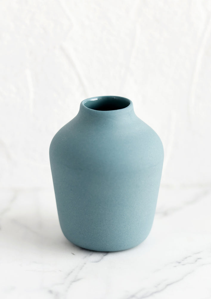 Mallard: A mallard colored porcelain bud vase.