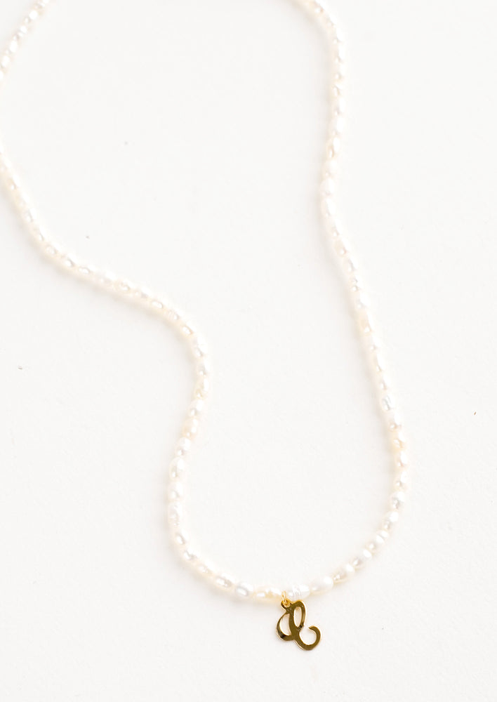 Quincy Pearl Initial Necklace
