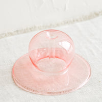 Blush Pink: A pink bubble shaped glass form designed to hold stick incense.