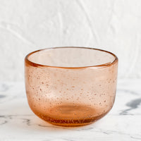 Melon: A small recycled glass bowl in clear melon color.