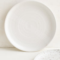 Matte White / Salad Plate: A ceramic side plate in a matte white glaze.