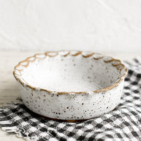 Scalloped Ceramic Pinch Bowl