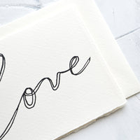 2: A letterpress printed greeting card made from handmade paper.