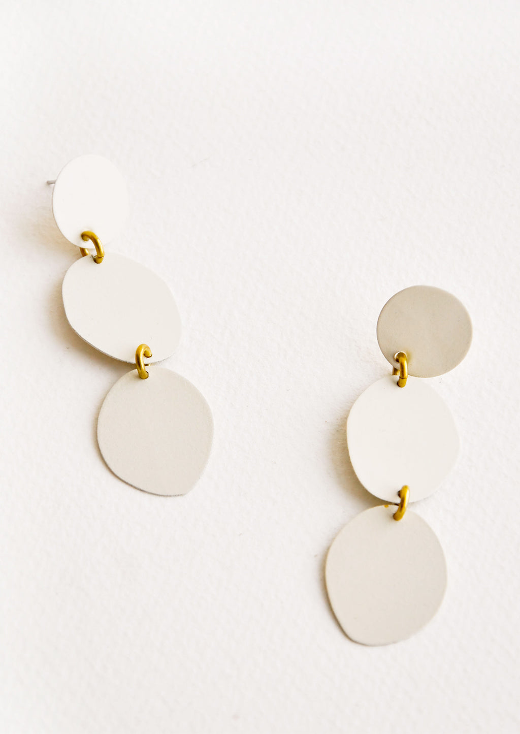 Cream: Pebbles Earrings in Cream - LEIF
