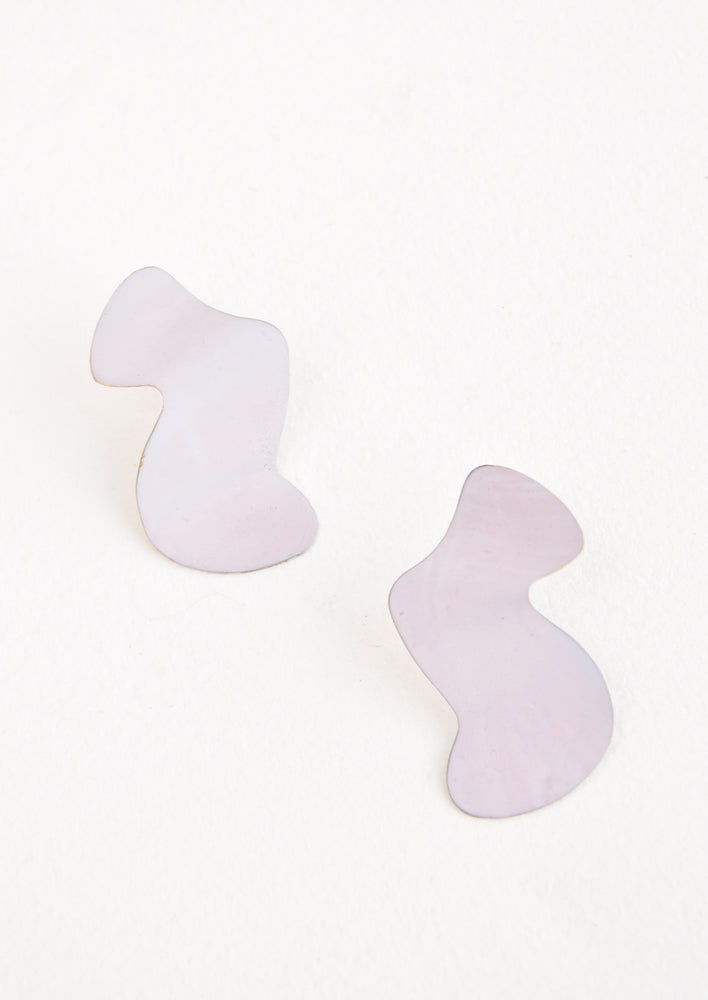 Rose: Squiggle Shape Earrings in Rose - LEIF