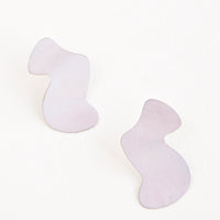 Rose: Squiggle Shape Earrings in Rose - LEIF