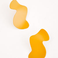 Saffron: Squiggle Shape Earrings in Saffron - LEIF