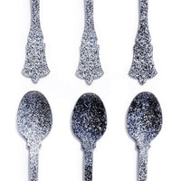 Silver Glitter: Glitter Teaspoon Set in Silver Glitter - LEIF