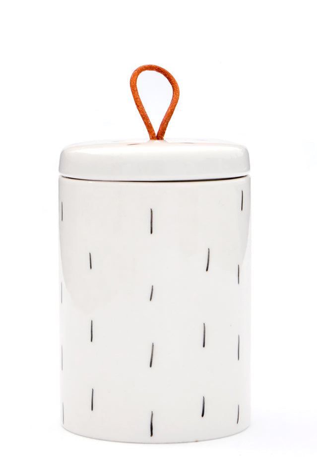 Dashes: Sketchwork Ceramic Jar in Dashes - LEIF