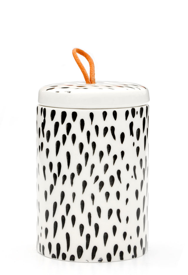 Raindrops: Sketchwork Ceramic Jar in Raindrops - LEIF