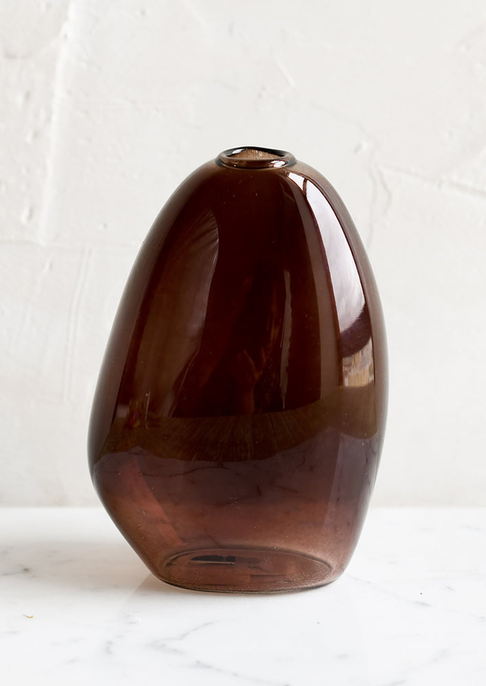 Skewed Glass Bud Vase
