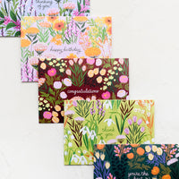 2: A set of floral printed cards for multiple occasions.