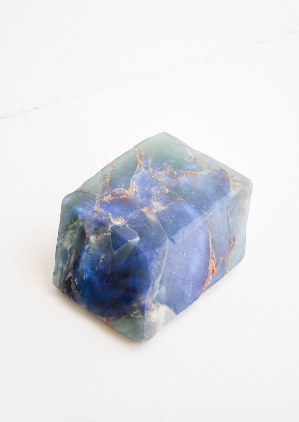 Labradorite: Bar soap in the form of a realistic looking labradorite gemstone