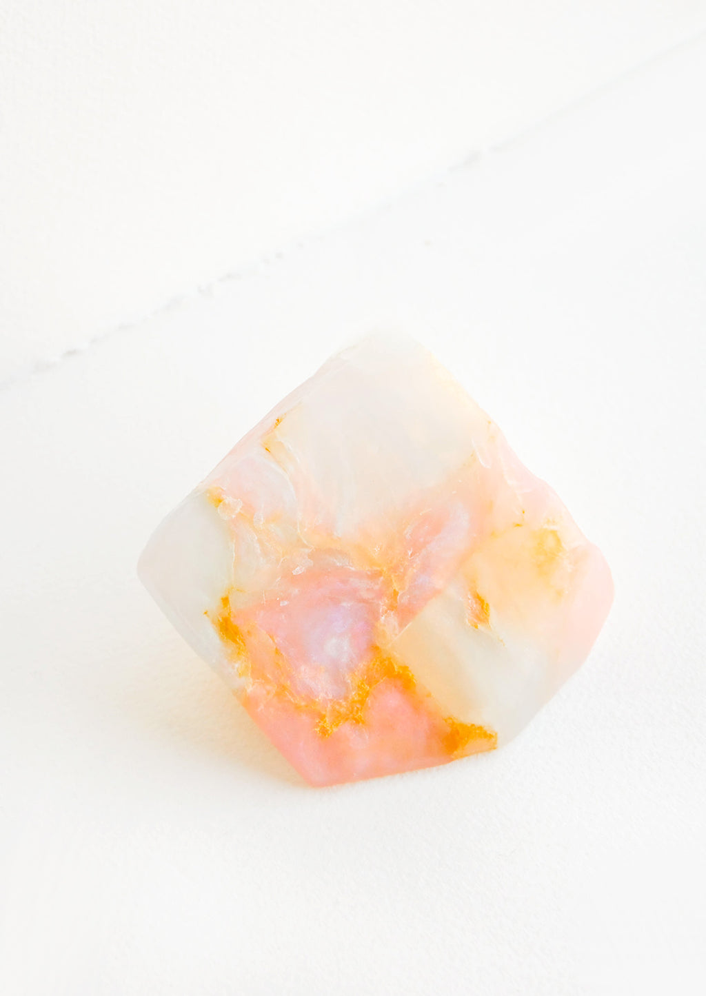 White Opal: Bar soap in the form of a realistic looking opal gemstone
