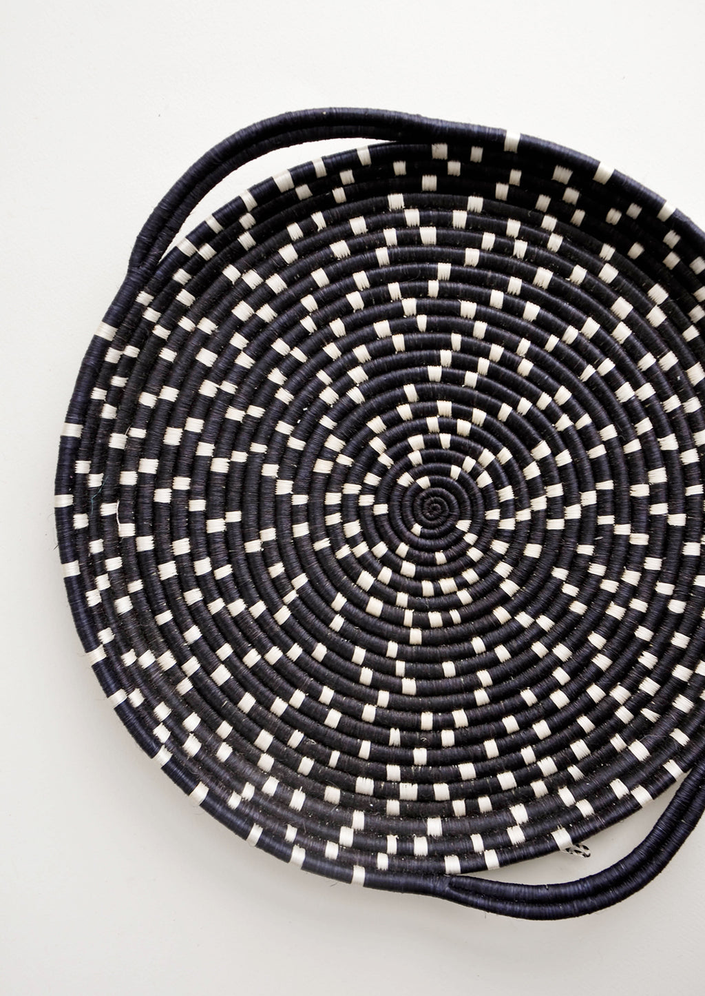 Black: Speckled Sweetgrass Serving Tray in Black - LEIF