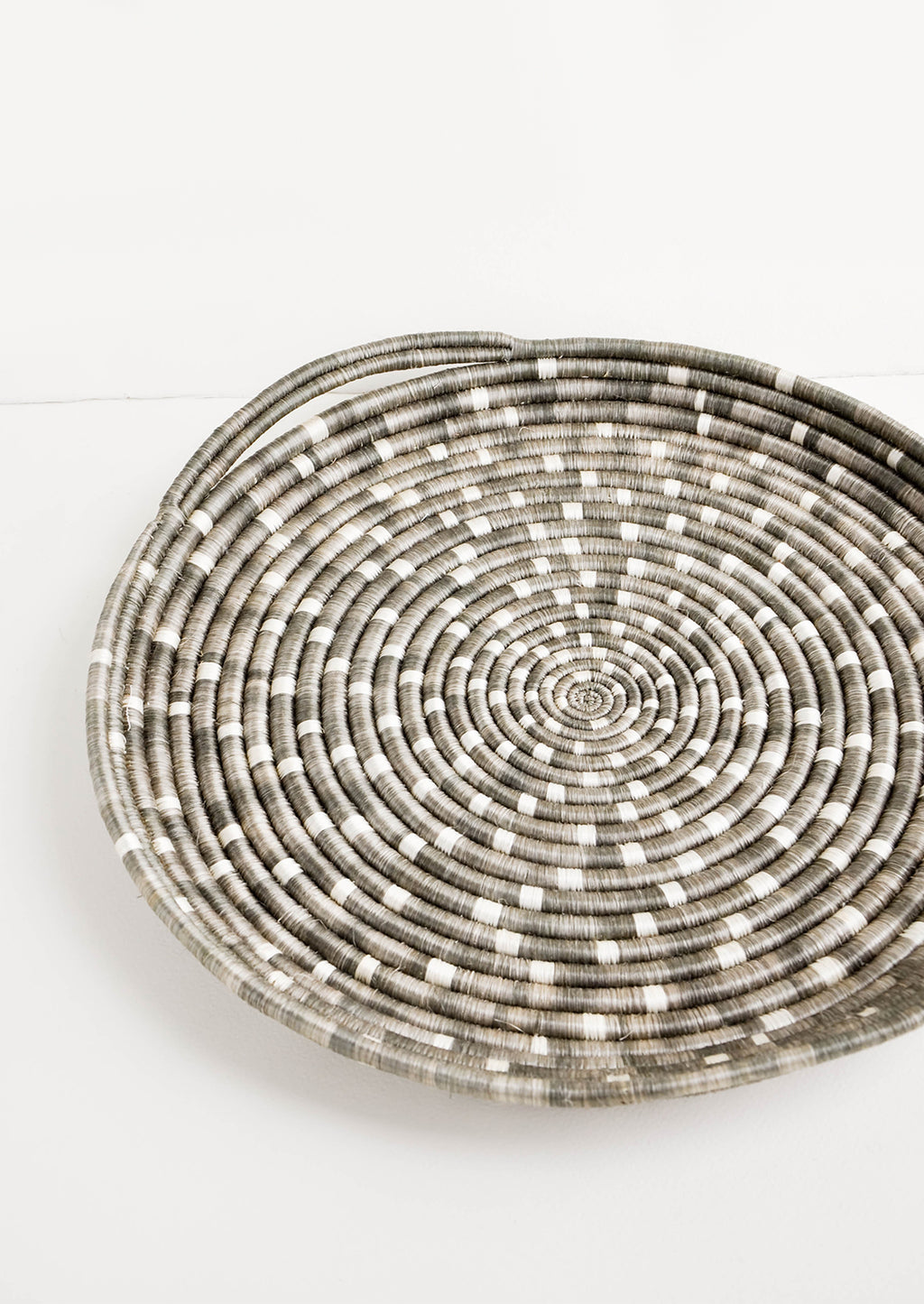Taupe: Speckled Sweetgrass Serving Tray in Taupe - LEIF