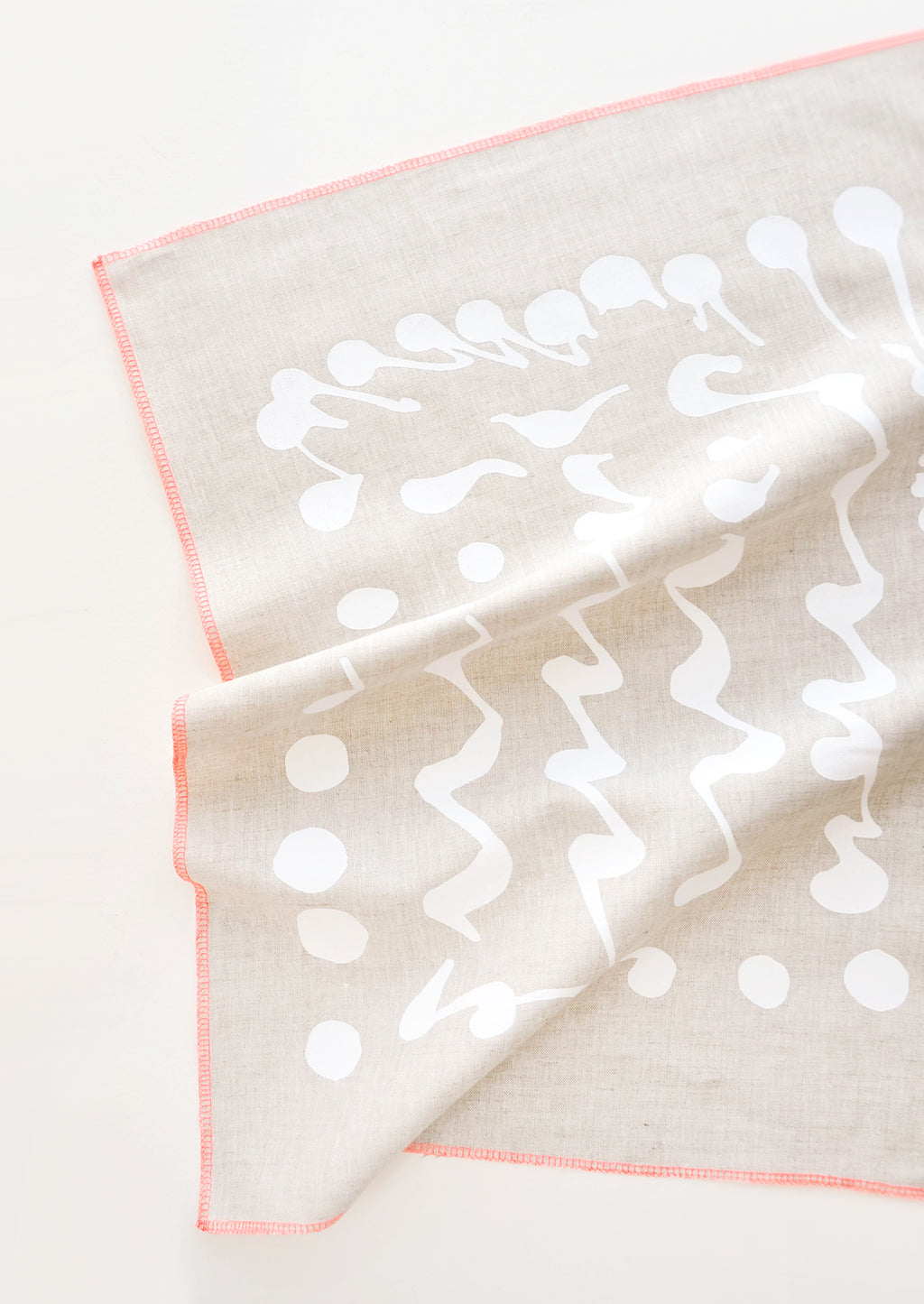 1: Splatter Squiggle Tea Towel in Natural Linen - LEIF