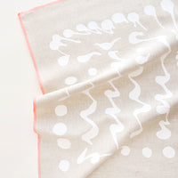 1: Splatter Squiggle Tea Towel in Natural Linen - LEIF