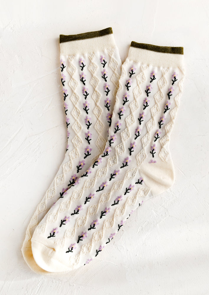 Stacked Floral Socks