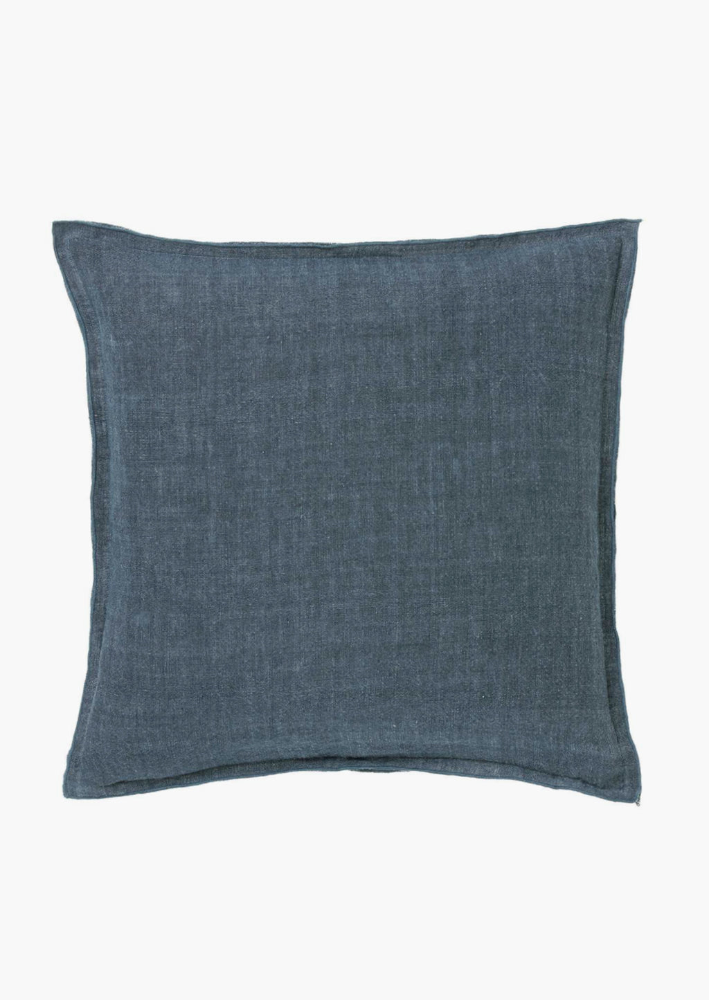 Marine: A solid linen pillow in marine blue.