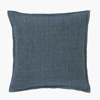 Marine: A solid linen pillow in marine blue.