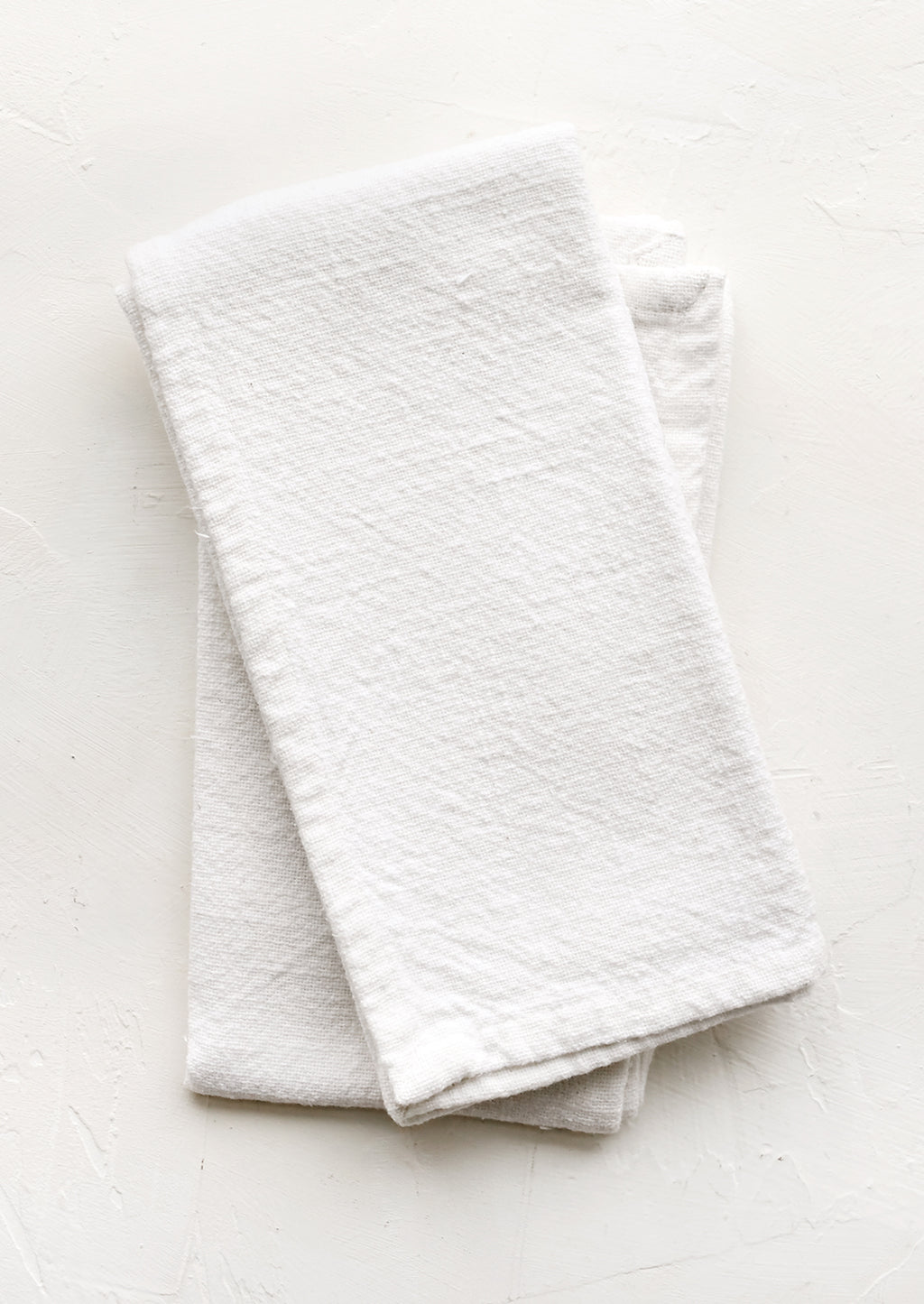 White: Stonewashed Cotton Napkin Set