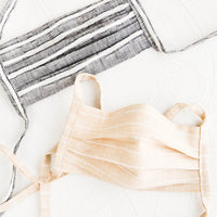1: Striped Linen Tie Mask