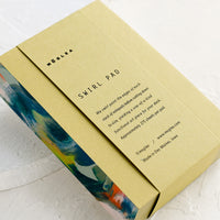 Small / Meadow: A chunky notepad with green painted side.