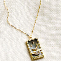 The Moon: A necklace in style of Moon tarot card.