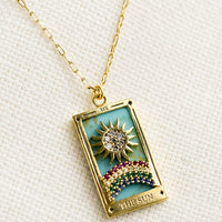 The Sun: A necklace in style of Sun tarot card.