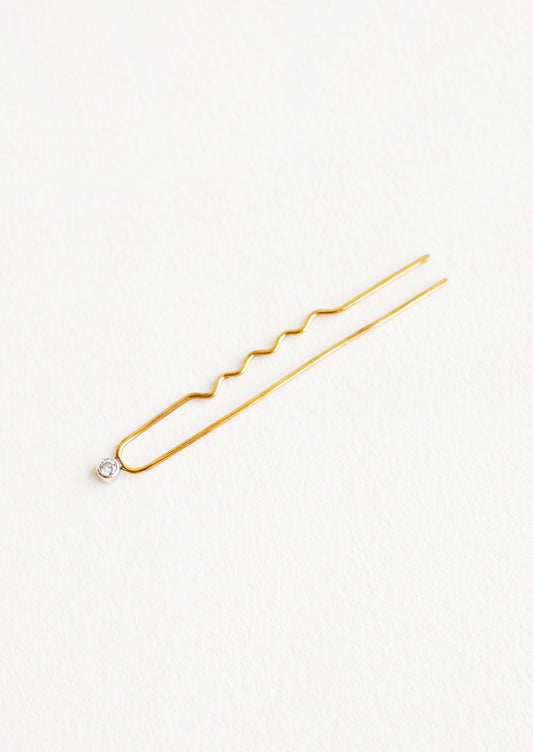 Two Tone Dot Hair Pin in  - LEIF