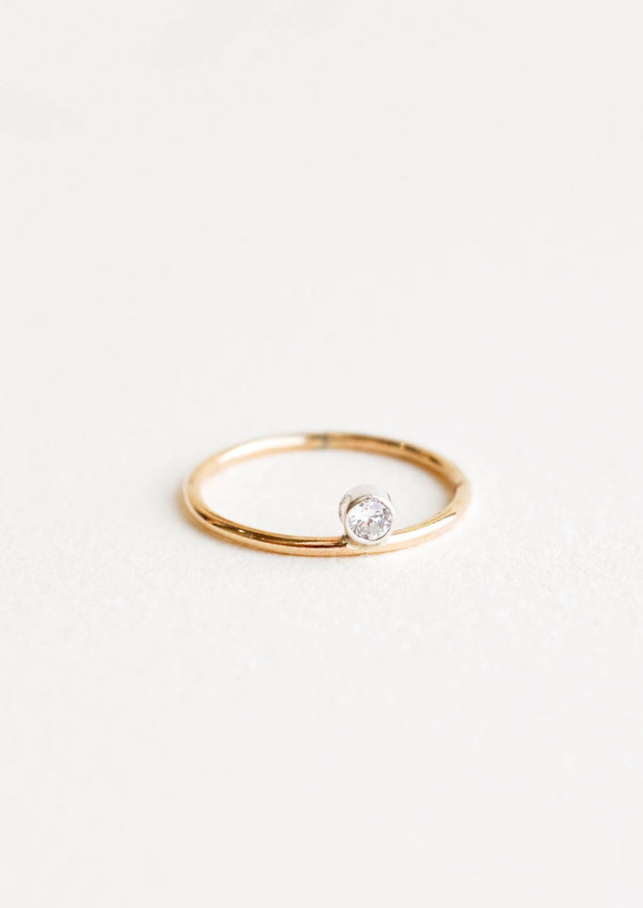 Two Tone Dot Ring in  - LEIF