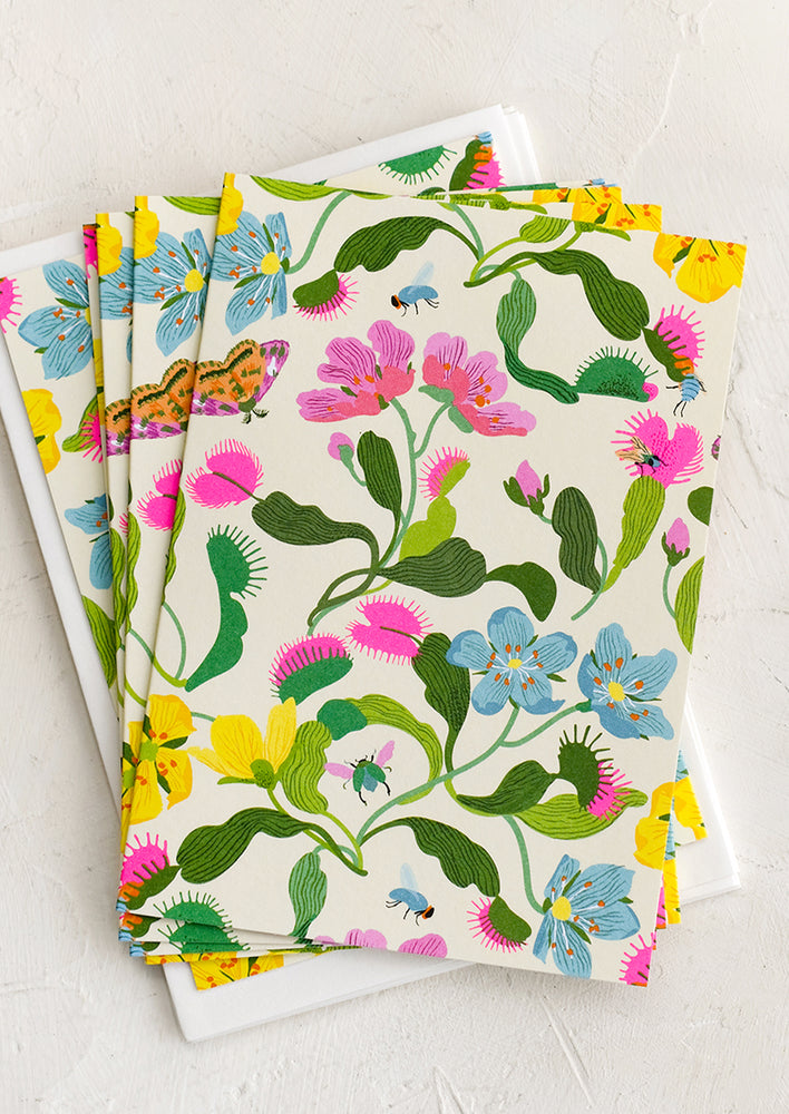 Fly Trap Floral Card Set
