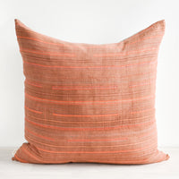 1: Thin Neon Stripe Pillow in Rust in  - LEIF