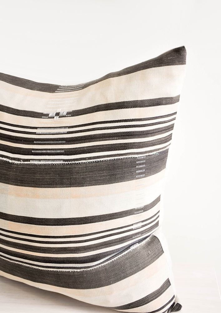 Mali Cloth Pillow in Neutral Stripe in  - LEIF