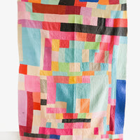 1: Vintage Patchwork Kantha Quilt in Multiple Bright Colors - LEIF