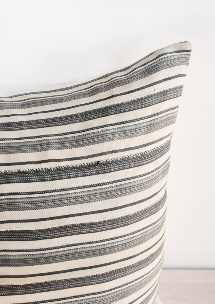 Vintage Striped Mali Cloth Pillow hover