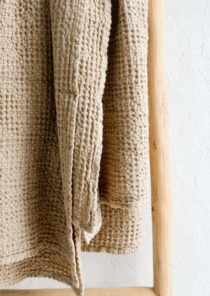 Waffled Linen-Cotton Bed Throw hover