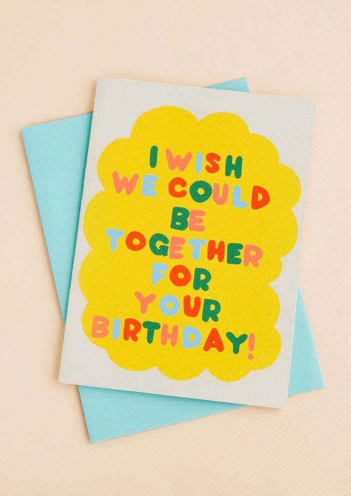 1: A birthday card with blue envelope.