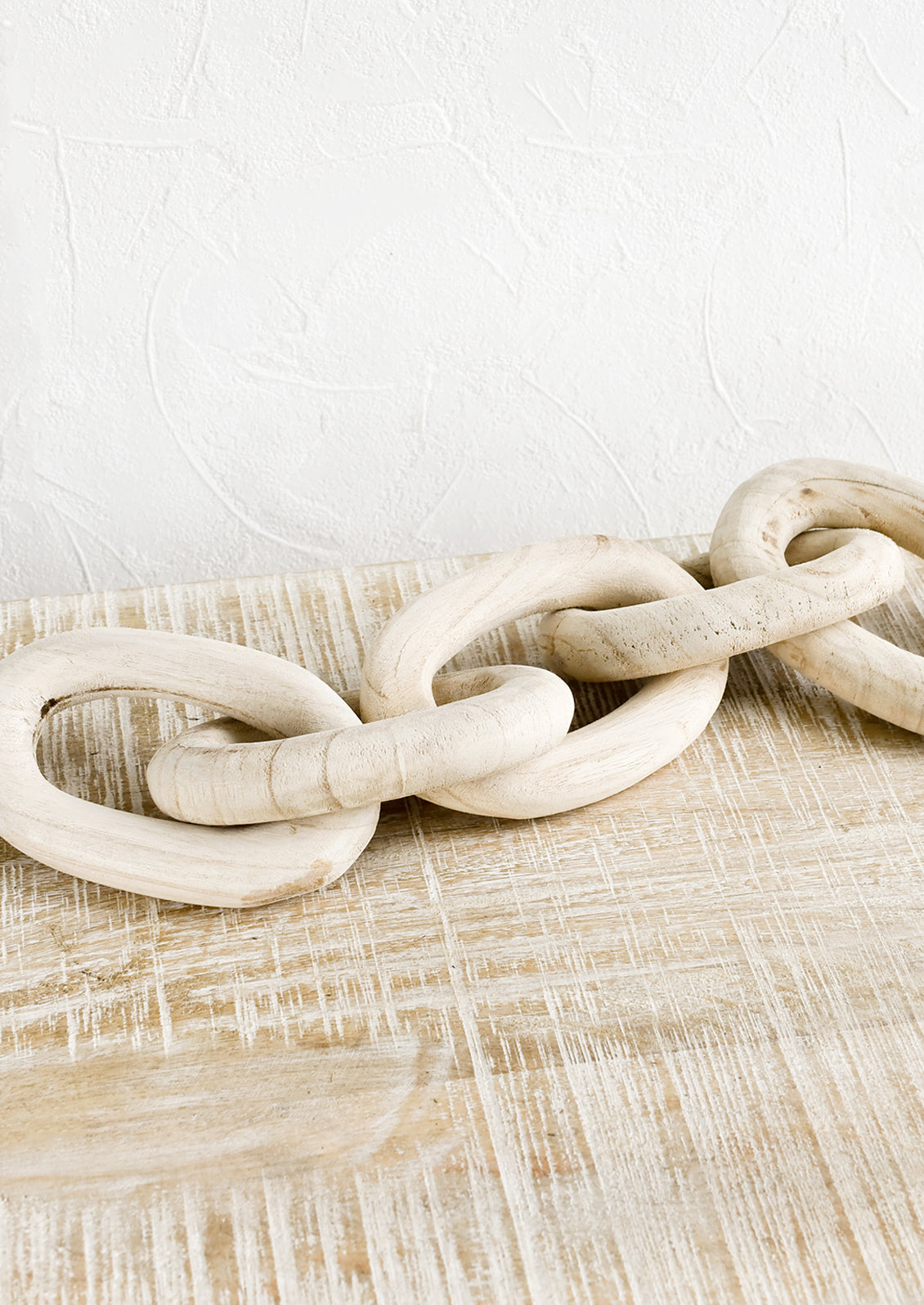 A decorative wooden chainlink.