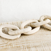 Natural: A decorative wooden chainlink.