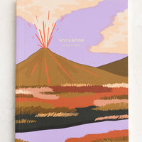 Volcano: A notebook with volcano graphic cover.