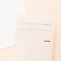 1: Greeting card illustrated to look like the front of a refrigerator, with text "Happy Birthday"